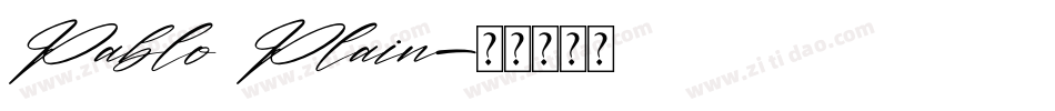 Pablo Plain字体转换